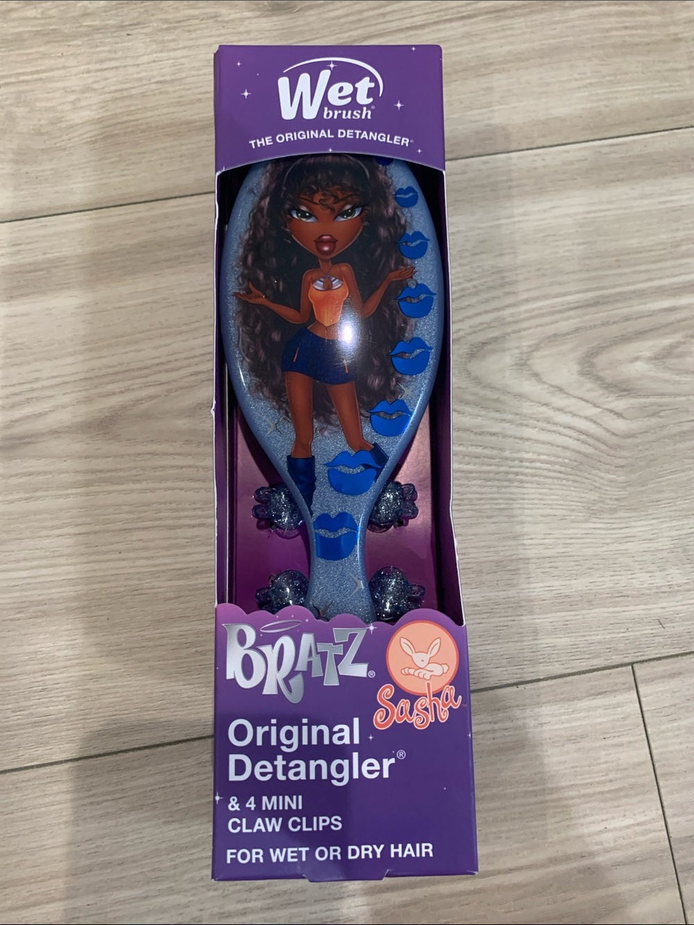 Wet Brush x Bratz Sasha Glitter Detangler Brush - Blue